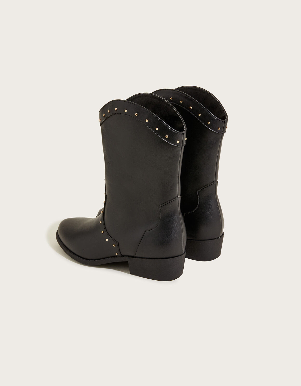 Black studded cowgirl boots clearance