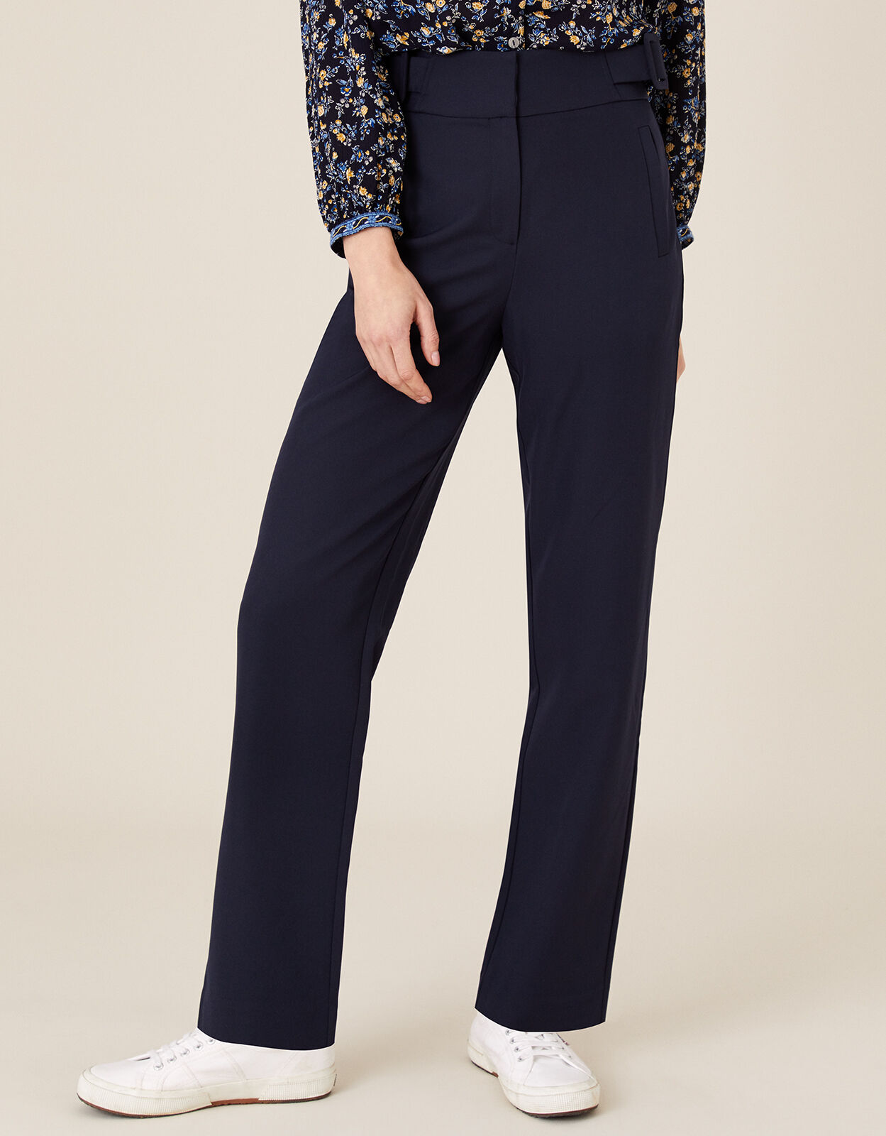 Monsoon navy trousers shop