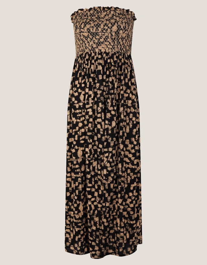 Ania Geometric Bandeau Dress, Black (BLACK), large