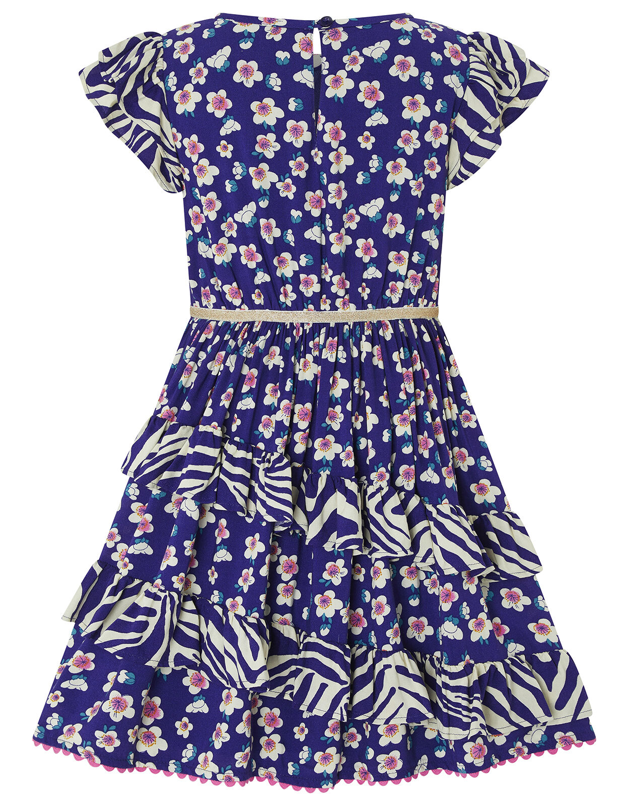 S.E.W Eloise Mixed Print Dress Blue