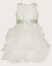 Baby Cannes Organza Ruffle Dress, Ivory (IVORY), large