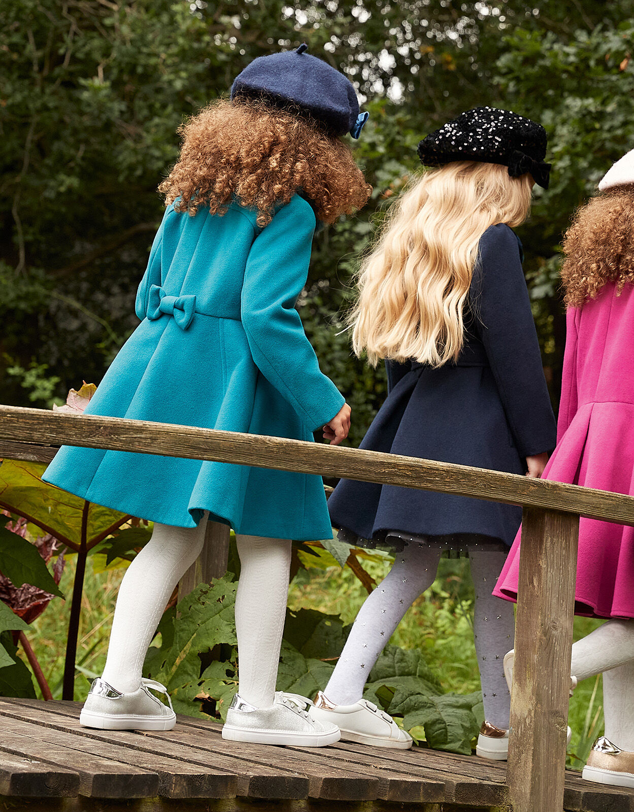 Faux Fur Collar Skirted Coat Teal