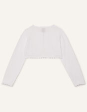 Niamh Communion Cardigan, White (WHITE), large