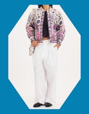 Antik Batik Floral Print Quilted Jacket, Pink (PINK), large