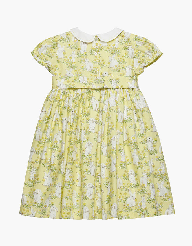 Trotters Bunny Print Dress, Yellow (YELLOW), large