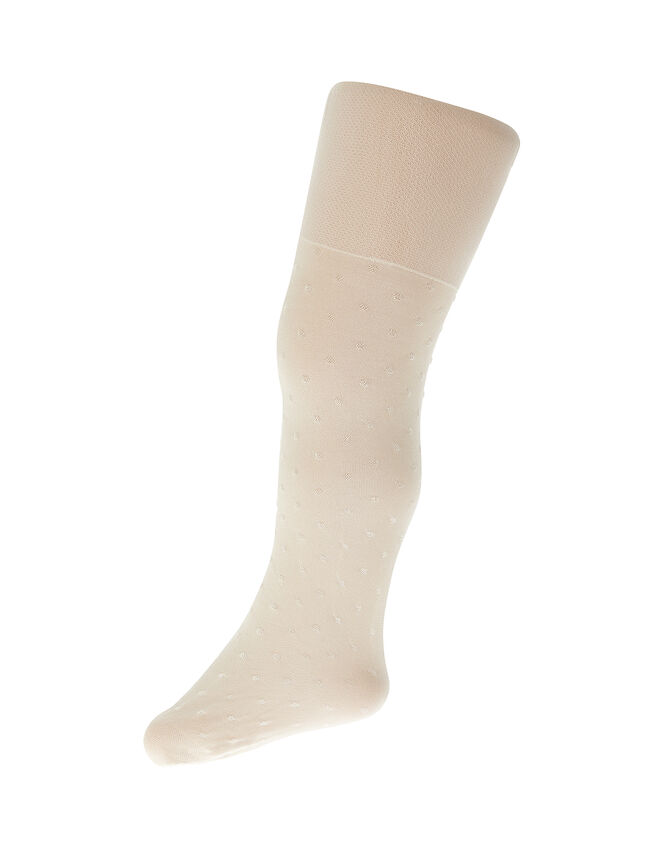 Baby Bridal Spot Tights, Ivory (IVORY), large