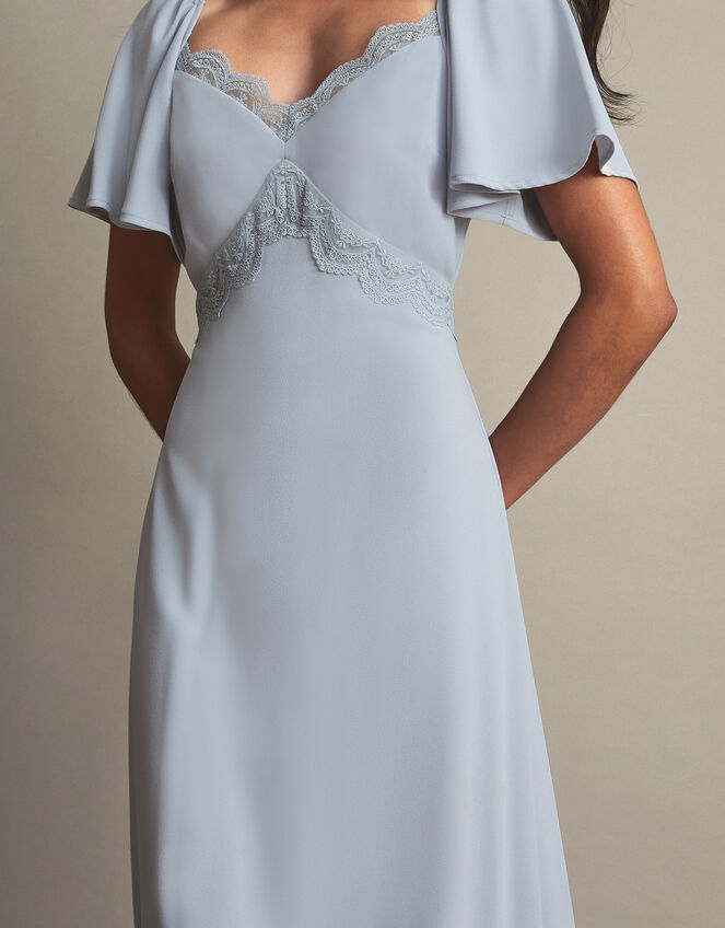 Charlotte Crepe Maxi Dress, CLOUD, large