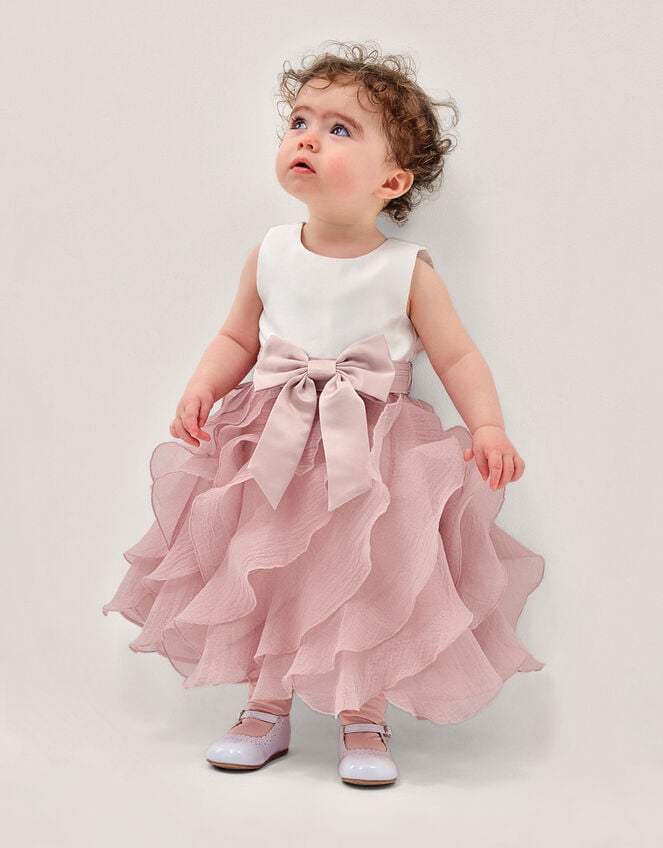 Baby Lace Cancan Ruffle Dress, Pink (PINK), large