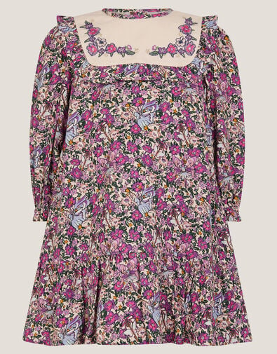 Baby Floral Print Dress, Purple (PURPLE), large