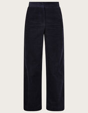 Cord Wide Leg Suit Trousers, Blue (MIDNIGHT), large
