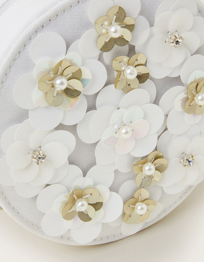Sequin Floral Circle Bag, , large