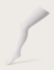 Glitter Spot Tights, Silver (SILVER), large