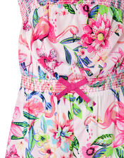 Floella Flamingo Playsuit in Recycled Polyester, Pink (PALE PINK), large