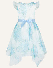 Heidi Floral Print Tulle Dress, Blue (BLUE), large