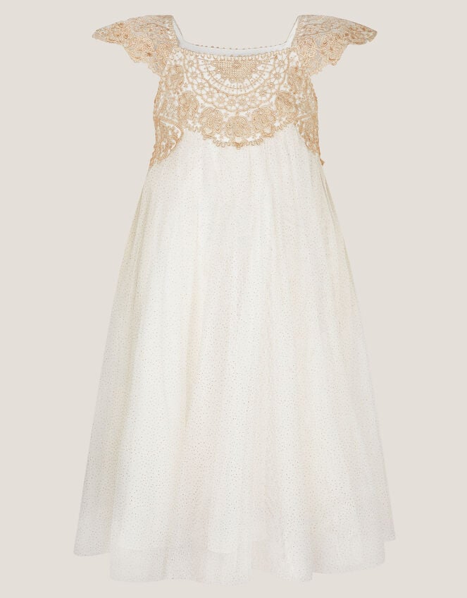 Estella Lace Bodice Dress, Gold (GOLD), large