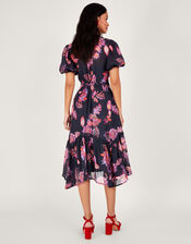 Finn Hanky Hem Dress in Sustainable Viscose, Blue (NAVY), large