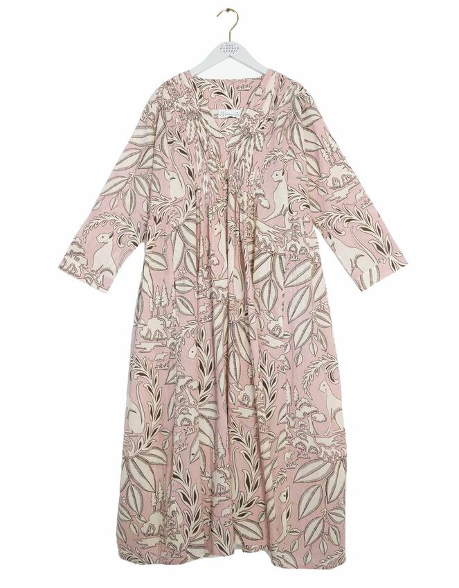 One Hundred Stars Sphinx Pintuck Maxi Dress, Pink (PALE PINK), large
