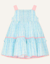 Baby Summer Printed Dress, Blue (BLUE), large