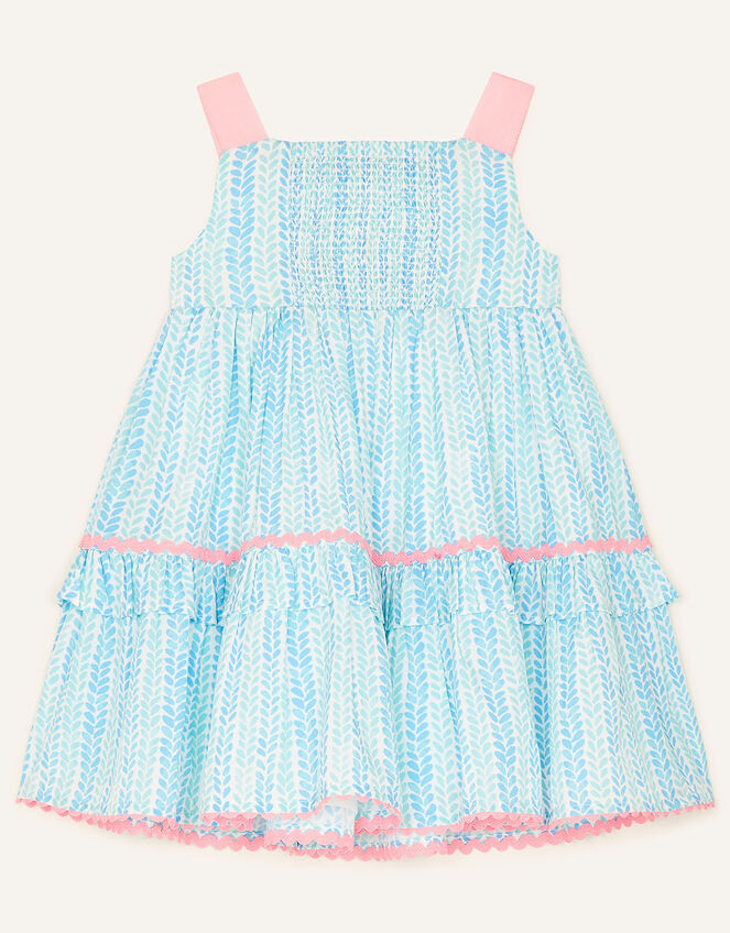 Baby Summer Printed Dress, Blue (BLUE), large