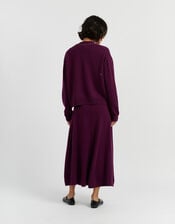 Chinti & Parker Queen of Hearts Wool Cardigan, Red (MULBERRY), large