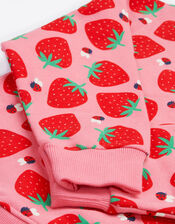 Frugi Superb Strawberry Sweatshirt, Pink (PINK), large
