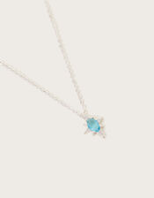 Sterling Silver Delicate Star Necklace, , large