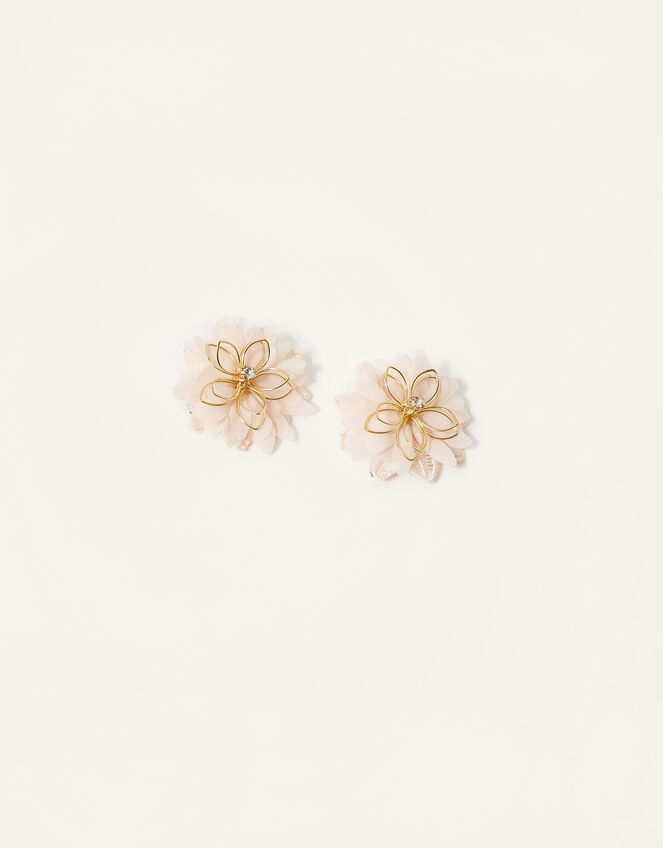 Lacey Wire Flower Clips Twinset, , large