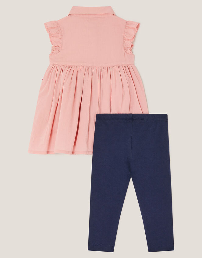 Baby Boucle Heart Dress & Leggings Set, Pink (PINK), large