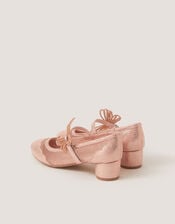Butterfly Polka Dot Mesh Heels, Gold (ROSE GOLD), large