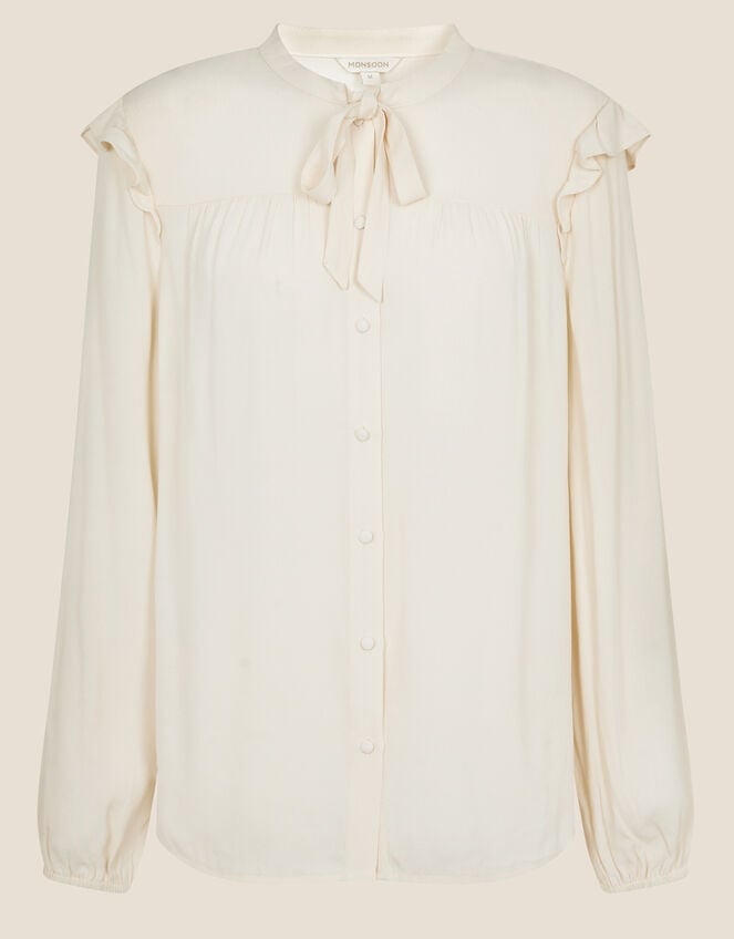 Pussybow Blouse, Cream (CREAM), large