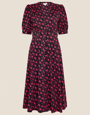 Jersey Dolly Midi Dress, Black (BLACK), large