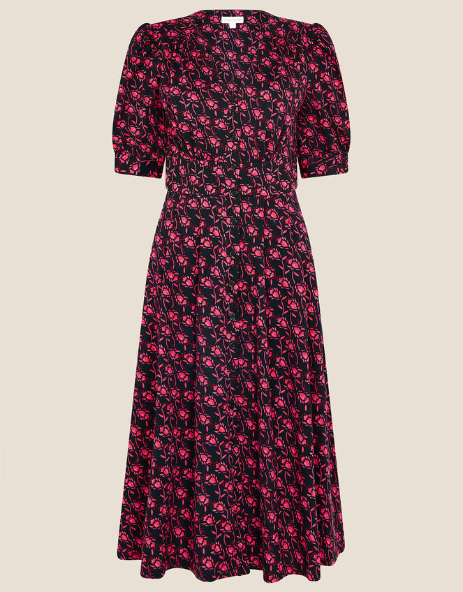 Jersey Dolly Midi Dress, Black (BLACK), large