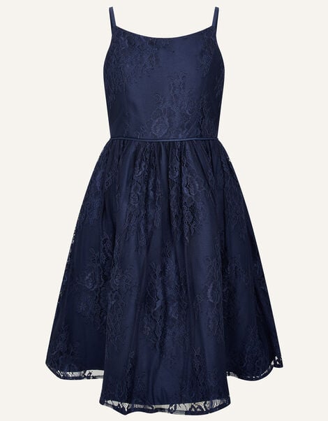 Lace Prom Dress, Blue (NAVY), large