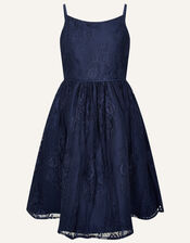 Lace Prom Dress, Blue (NAVY), large