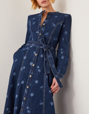 Lulu Daisy Denim Midi Dress, Blue (DENIM BLUE), large