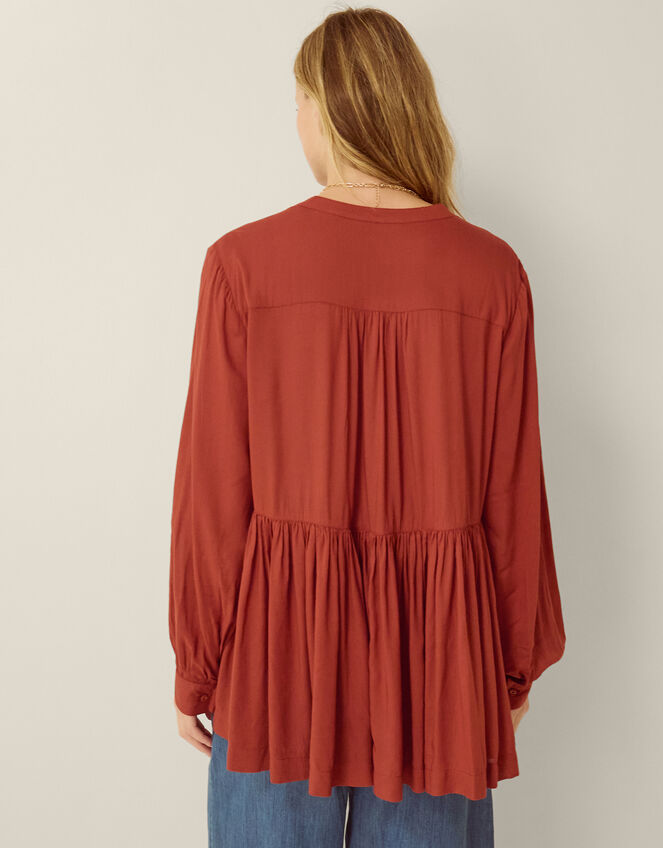 Sandy Relaxed Blouse, Orange (RUST), large