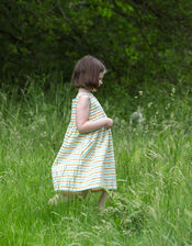 Little Green Radicals Sunrise Stripe Pinny Dress, Multi (MULTI), large
