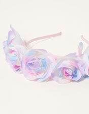 Rainbow Garland Flower Headband, , large