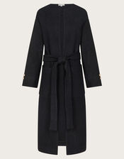 Wendy Open Front Knit Coat, Black (BLACK), large