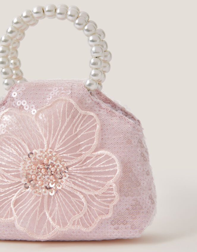 Leila Sequin Flower Bag, , large