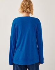 Sky Linen-Blend Jacket, Blue (BLUE), large