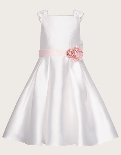 Audrey Duchess Twill Bridesmaid Dress, Ivory (IVORY), large