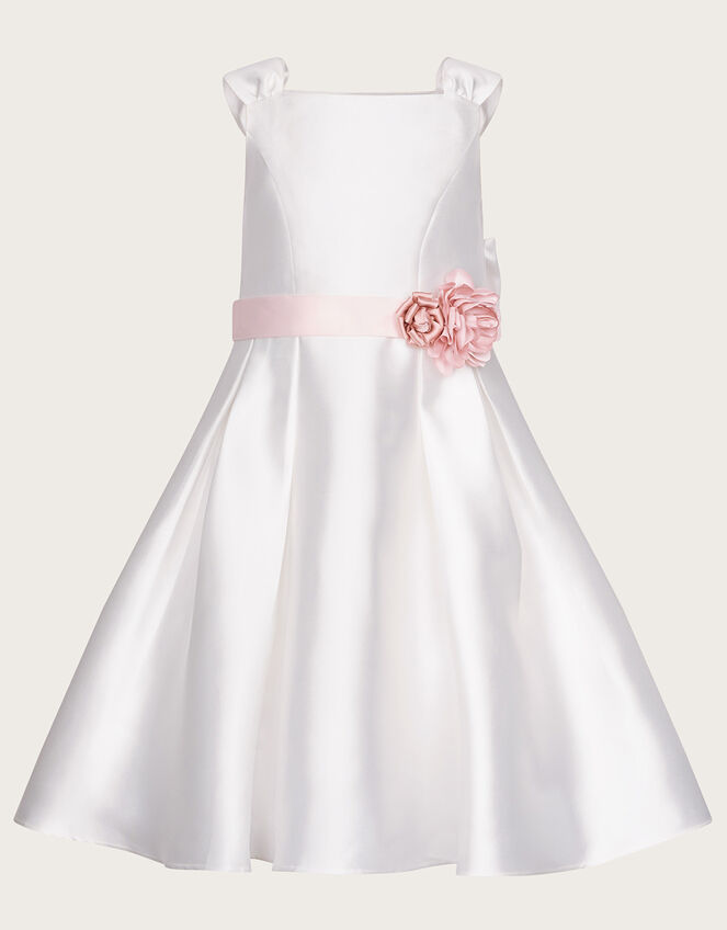 Audrey Duchess Twill Bridesmaid Dress, Ivory (IVORY), large