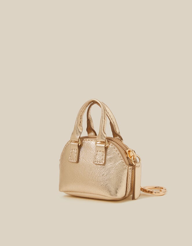 Mini Bag Charm, Gold (GOLD), large