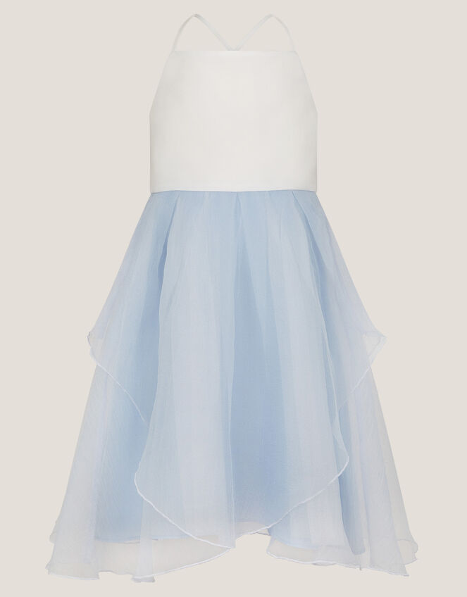 Peony Plain Organza Party Dress, Blue (PALE BLUE), large