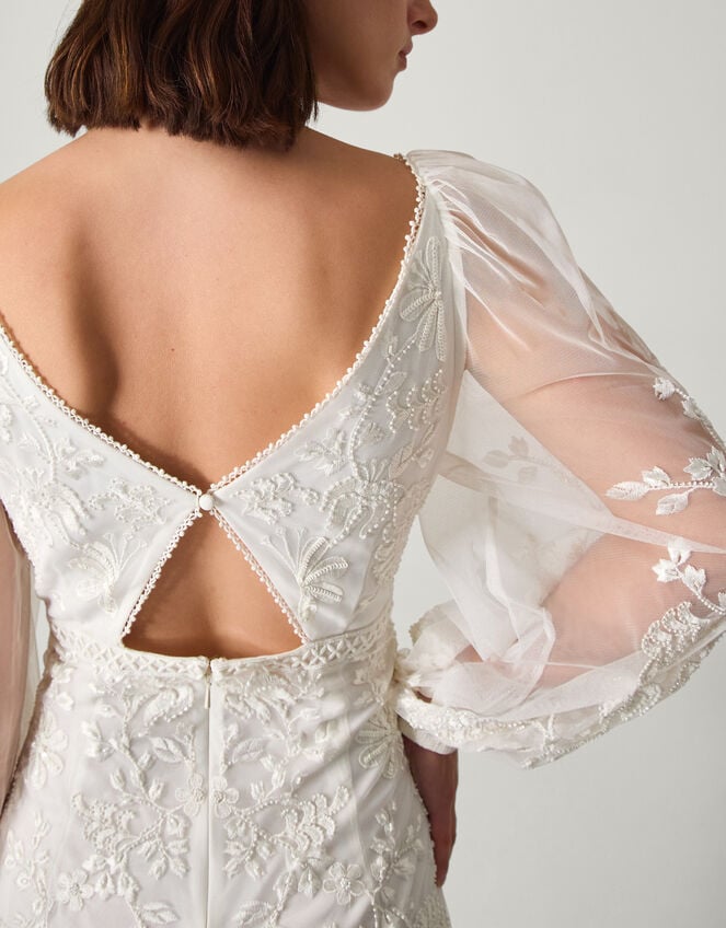 Josette Embellished Maxi Wedding Dress, Ivory (IVORY), large