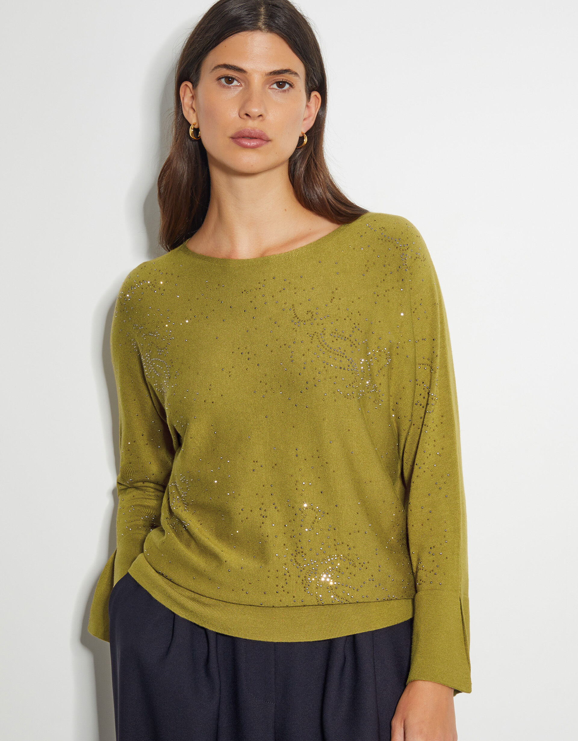 Monsoon green jumper clearance