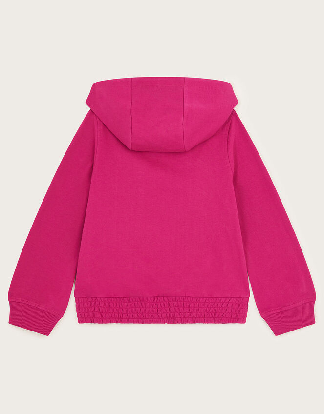 Crochet Cut Out Hoodie, Pink (MAGENTA), large