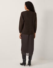 Fay Jumper Slip Dress, Brown (CHOCOLATE), large