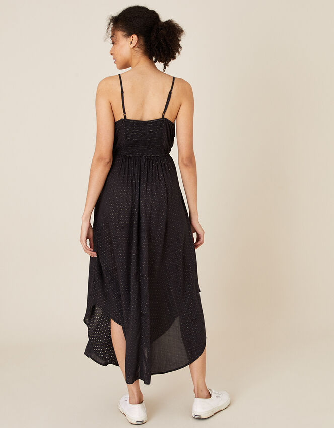 Spot Print Cami Dress in LENZING™ ECOVERO™, Black (BLACK), large